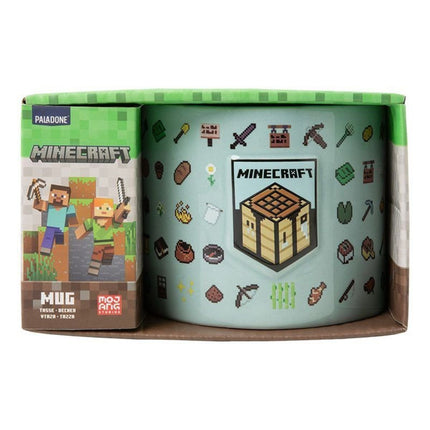 Paladone Minecraft Embossed Mug Κεραμική Κούπα 400ml με Ανάγλυφες Λεπτομέρειες PP14641MCF Μπλε