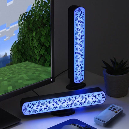 Paladone Minecraft Σετ 2 RGB Φωτιστικών Μπάρων 25cm με Τηλεχειριστήριο PP13889MCF