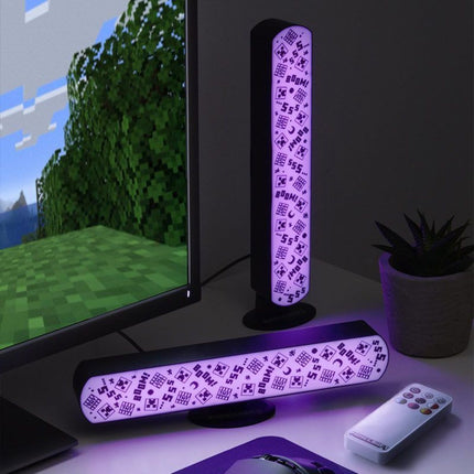 Paladone Minecraft Σετ 2 RGB Φωτιστικών Μπάρων 25cm με Τηλεχειριστήριο PP13889MCF