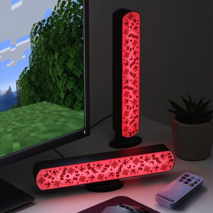 Paladone Minecraft Σετ 2 RGB Φωτιστικών Μπάρων 25cm με Τηλεχειριστήριο PP13889MCF
