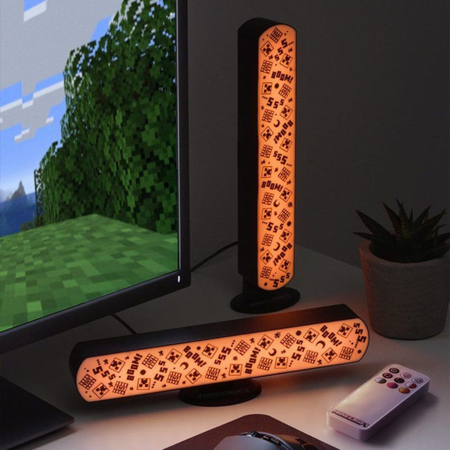Paladone Minecraft Σετ 2 RGB Φωτιστικών Μπάρων 25cm με Τηλεχειριστήριο PP13889MCF