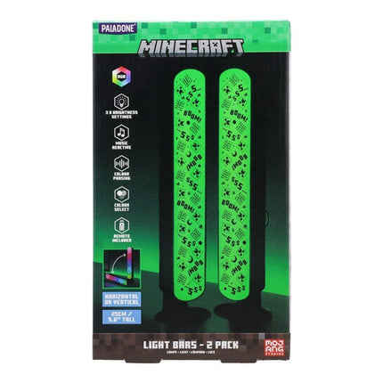 Paladone Minecraft Σετ 2 RGB Φωτιστικών Μπάρων 25cm με Τηλεχειριστήριο PP13889MCF