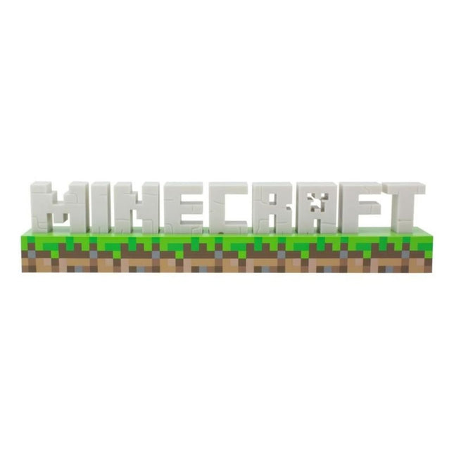 Paladone Minecraft Logo Light Φωτιστικό 41.2cm με 2 Λειτουργίες Φωτισμού PP8759MCFV3