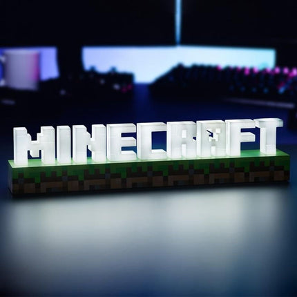 Paladone Minecraft Logo Light Φωτιστικό 41.2cm με 2 Λειτουργίες Φωτισμού PP8759MCFV3