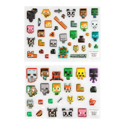 Paladone Minecraft Puffy Gadget Decals Αυτοκόλλητα 3D Βινυλίου 60 Τεμαχίων για Κινητό, Laptop & Κονσόλα PP13218MCF