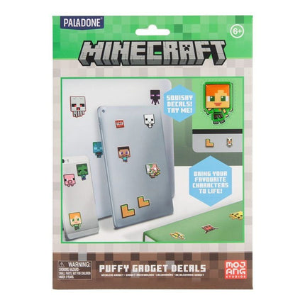 Paladone Minecraft Puffy Gadget Decals Αυτοκόλλητα 3D Βινυλίου 60 Τεμαχίων για Κινητό, Laptop & Κονσόλα PP13218MCF
