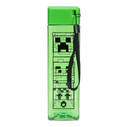 Paladone Minecraft Πλαστικό Μπουκάλι Νερού 500ml με Λουράκι Καρπού Πράσινο PP11393MCFV2