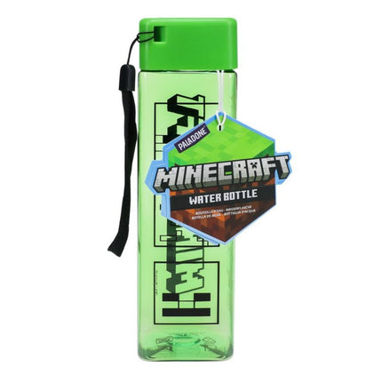 Paladone Minecraft Πλαστικό Μπουκάλι Νερού 500ml με Λουράκι Καρπού Πράσινο PP11393MCFV2