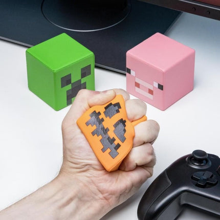 Paladone Minecraft Αφρώδες Κύβος Anti-Stress 6cm σε Σχέδια Jack O’Lantern, Pig ή Creeper 1 Τεμάχιο PP11442MCFV2