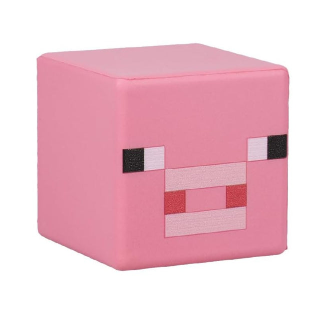 Paladone Minecraft Pig Αντιστρές Κύβος Squishy Anti-Stress Block 6cm Ροζ, 3+ Ετών