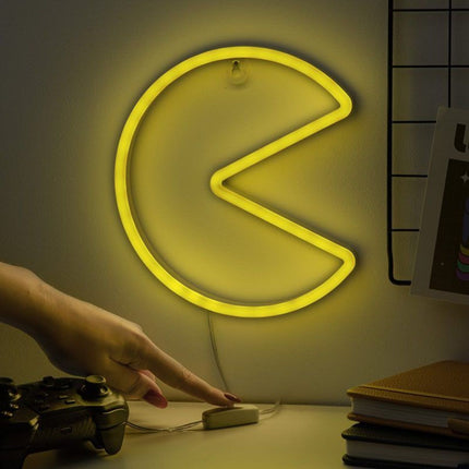 Paladone PAC-MAN Wall Mountable LED Neon Light Επιτοίχιο Φωτιστικό 21.5cm με Κίτρινη Λάμψη PP12624PMVN