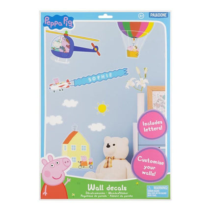 Paladone Peppa Pig Αυτοκόλλητα Τοίχου 4 Φύλλων με Γράμματα Αλφαβήτου PP12786PP