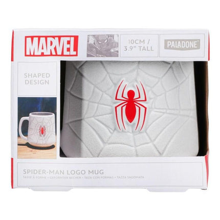 Paladone Marvel Spider-Man Shaped Mug Κεραμική Κούπα 450ml με Ανάγλυφο Spider-Web Logo PP11689MCV2 Λευκό