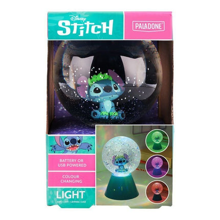 Paladone Disney Stitch LED Glitter Ball Φωτιστικό 17cm με Εναλλαγή Χρωμάτων PP14473LS