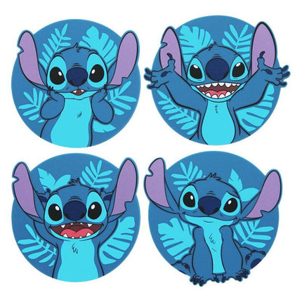 Paladone Disney Stitch Shaped Coasters Σετ 4 Στρογγυλά Σουβέρ Σιλικόνης PP13064LS