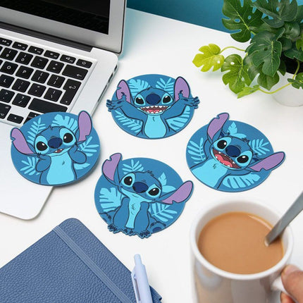 Paladone Disney Stitch Shaped Coasters Σετ 4 Στρογγυλά Σουβέρ Σιλικόνης PP13064LS