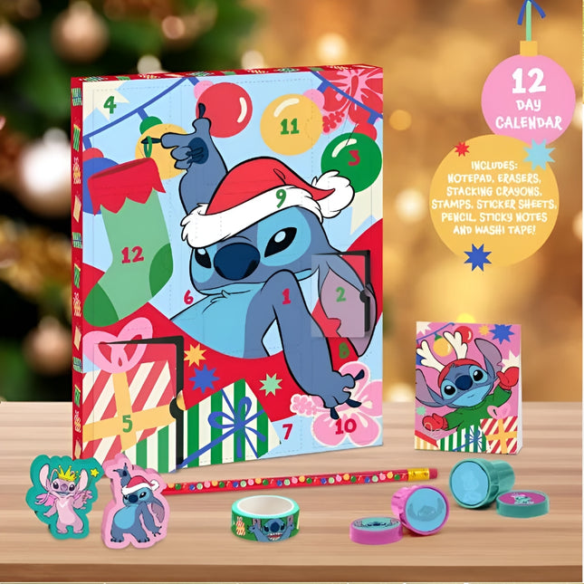 Paladone Disney Stitch Stationery 12 Day Advent Calendar Χριστουγεννιάτικο Ημερολόγιο 12 Ημερών με 12 Είδη Γραφικής Ύλης & Σχολικά Αξεσουάρ PP13223LS, 3+ Ετών