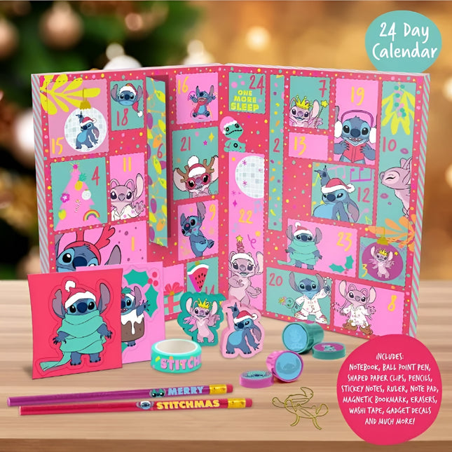 Paladone Disney Stitch Stationery Advent Calendar Χριστουγεννιάτικο Ημερολόγιο 24 Ημερών με 32 Είδη Γραφικής Ύλης & Σχολικά Αξεσουάρ PP13224LS, 3+ Ετών