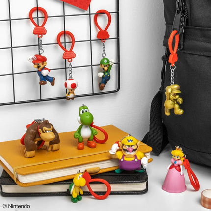 Paladone Super Mario Backpack Buddies CDU 24 Τεμαχίων Μπρελόκ Σακιδίου με 9 Συλλεκτικούς Χαρακτήρες