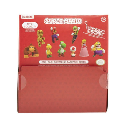 Paladone Super Mario Backpack Buddies CDU 24 Τεμαχίων Μπρελόκ Σακιδίου με 9 Συλλεκτικούς Χαρακτήρες