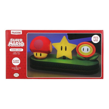 Paladone Super Mario Icons Light Φωτιστικό 30cm με Super Mushroom, Super Star & Fire Flower PP13742NN