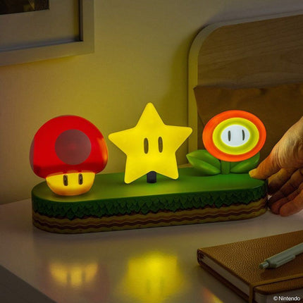 Paladone Super Mario Icons Light Φωτιστικό 30cm με Super Mushroom, Super Star & Fire Flower PP13742NN