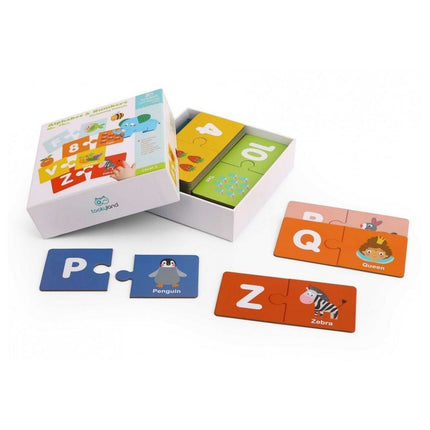 Tooky Toy Εκπαιδευτικό Παζλ Αγγλικό Αλφάβητο & Αριθμοί με Κάρτες LT034 18+ Μηνών