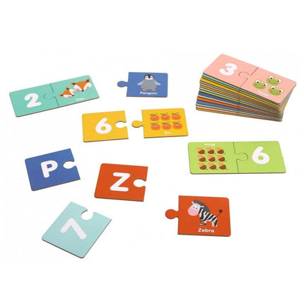 Tooky Toy Εκπαιδευτικό Παζλ Αγγλικό Αλφάβητο & Αριθμοί με Κάρτες LT034 18+ Μηνών