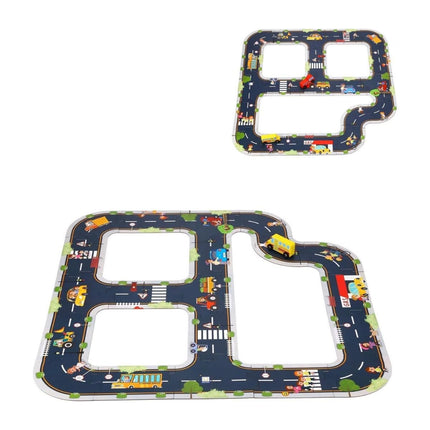 Tooky Toy Ξύλινο Εκπαιδευτικό Puzzle Αυτοκινητόδρομος 20 Τεμάχια TH103 3+ Ετών