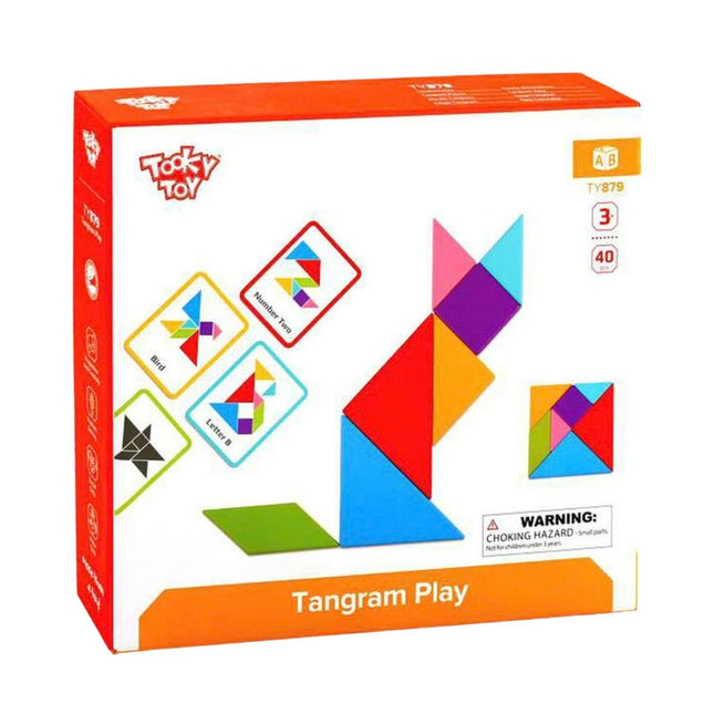 Tooky Toy Εκπαιδευτικό Ξύλινο Puzzle Τάγκραμ Λογικής & Χωροταξικής Σκέψης 3+ Ετών