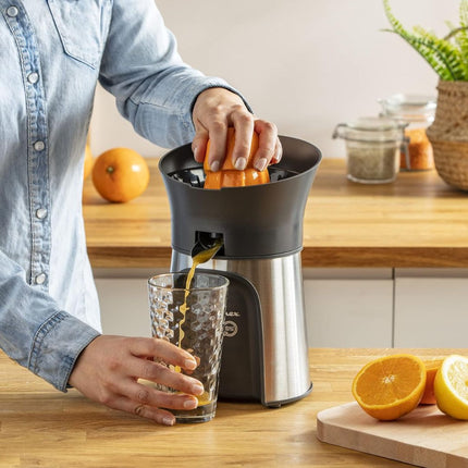 MOULINEX Ηλεκτρικός Στίφτης 100W με Χωρητικότητα 0.6L, 3 Κώνους, Anti-drip Στόμιο & Φίλτρο Πολτού PC603D10