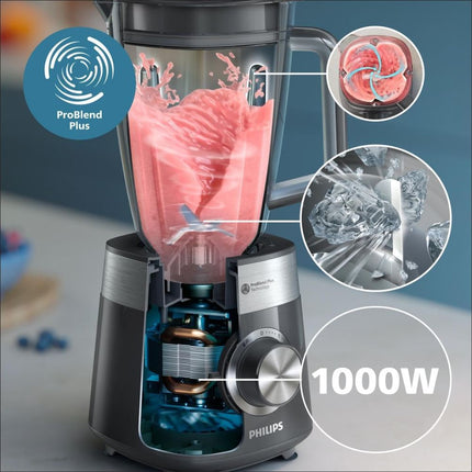 PHILIPS 5000 Series Μπλέντερ 1000W 2L με Τεχνολογία ProBlend Plus και Ισχυρό Μοτέρ HR3020/20