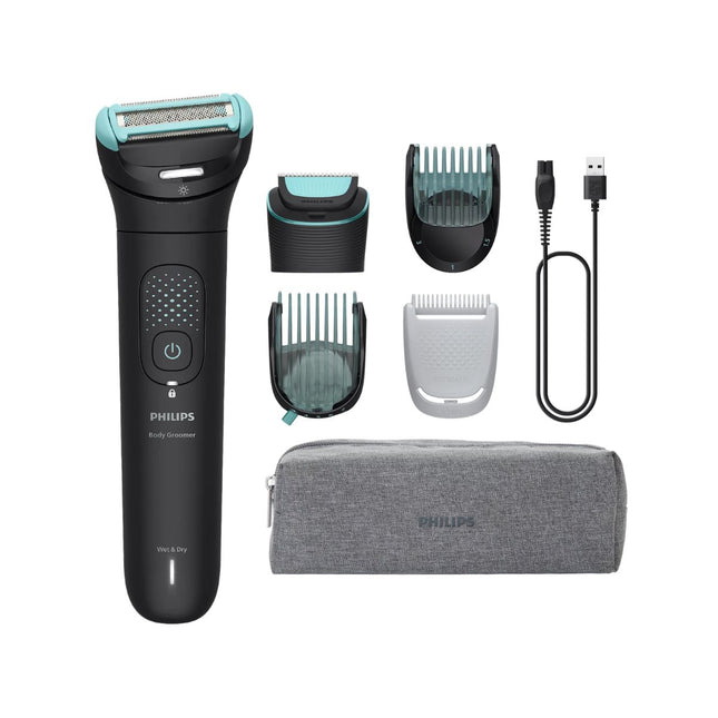 Philips Bodygroom Series 7000 Επαναφορτιζόμενη Ξυριστική & Τρίμερ Σώματος με Ευέλικτη Κεφαλή 2D, Διπλό Σύστημα Ξυρίσματος και Τριμαρίσματος και Αυτονομία έως 120 Λεπτά BG7470/15