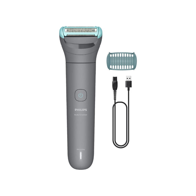 Philips Bodygroom Series 3000 Επαναφορτιζόμενη Αδιάβροχη Ξυριστική & Τρίμερ Σώματος με Σύστημα Τριπλής Προστασίας, Χτένα Διπλής Κατεύθυνσης και Αυτονομία έως 80 Λεπτά BG3475/15
