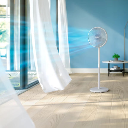 Philips Fan Series 2000 Επιδαπέδιος και Επιτραπέζιος Ανεμιστήρας 2 σε 1 με SilentWings, Εμβέλεια έως 30 m, 3 Ρυθμίσεις Ταχύτητας & Χρονοδιακόπτη CX2550/00 Άσπρο