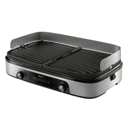 Philips Series 5000 Ηλεκτρική Γκριλιέρα Επαφής 2400W με 2 Ζώνες Θέρμανσης και Αναστρέψιμες Πλάκες Maifan HD6222/90