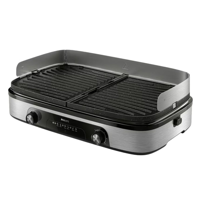 Philips Series 5000 Ηλεκτρική Γκριλιέρα Επαφής 2400W με 2 Ζώνες Θέρμανσης και Αναστρέψιμες Πλάκες Maifan HD6222/90