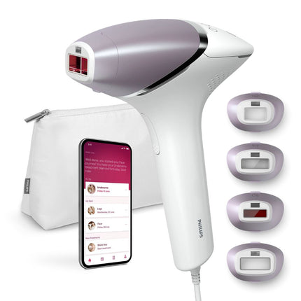 Philips Lumea IPL Series 8000 Συσκευή Αποτρίχωσης IPL με SenseIQ, 4 Εξαρτήματα, Ενσωματωμένο Φίλτρο UV & Αισθητήρα SmartSkin BRI947/00
