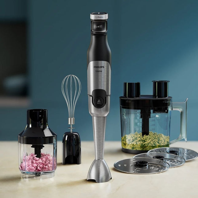 PHILIPS 5000 Series Μπλέντερ Χειρός 1200W με Κουζινομηχανή, ProMix & SpeedTouch HR2685/00