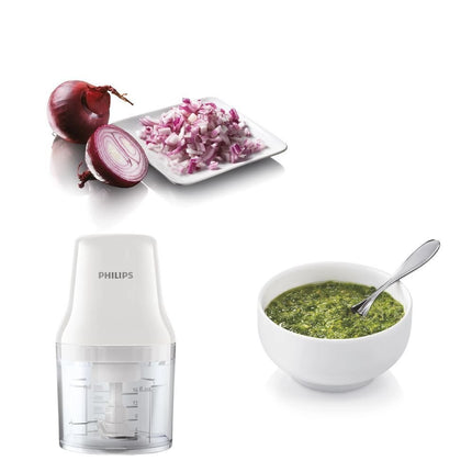 PHILIPS Daily Collection Κόφτης 450W 0,7L για Εύκολο Ψιλό Κόψιμο με Ένα Πάτημα HR1393/00