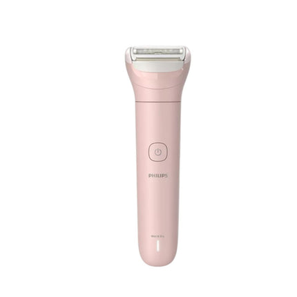 Philips Series 6000 Επαναφορτιζόμενη Ξυριστική Μηχανή Wet and Dry για Σώμα, Πόδια και Μασχάλες με 3 Λεπίδες & Αυτονομία έως 80 Λεπτά BRL128/00 Ροζ