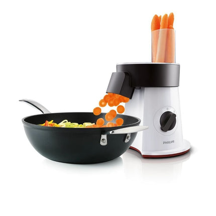 PHILIPS Viva Collection SaladMaker Πολυλειτουργικός Παρασκευαστής Σαλάτας 200W με 6 Δίσκους Κοπής & XL Στόμιο HR1388/80