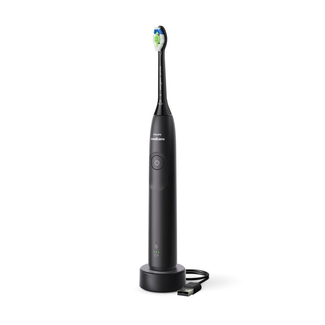Philips Sonicare Series 5300 Επαναφορτιζόμενη Ηλεκτρική Οδοντόβουρτσα για Λευκότερα Δόντια με Τεχνολογία Sonicare, Αισθητήρα Πίεσης & Αυτονομία έως 21 Ημέρες HX7101/01 Μαύρο