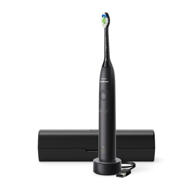 Philips Sonicare Series 5300 Επαναφορτιζόμενη Ηλεκτρική Οδοντόβουρτσα με Τεχνολογία Sonicare, Αισθητήρα Πίεσης και Αυτονομία έως 21 Ημέρες HX7101/02 Μαύρο