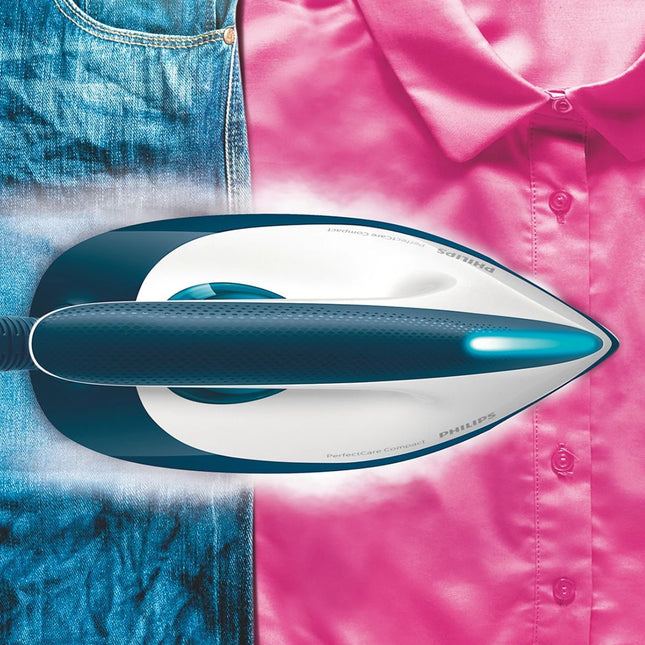 Philips PerfectCare Compact Σύστημα Σιδερώματος με OptimalTEMP για Ταχύτερο Σιδέρωμα & Διπλάσιο Ατμό, Χωρίς Ρυθμίσεις GC7844/20