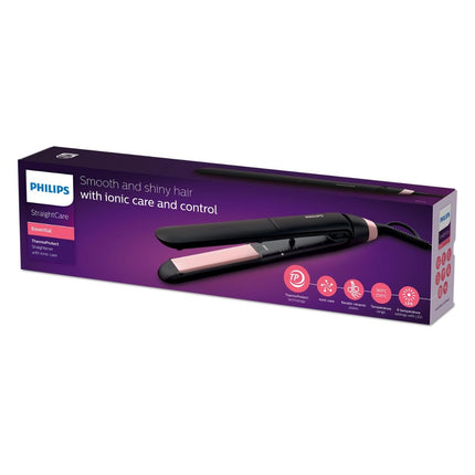 Philips StraightCare Essential Ισιωτική Μαλλιών με 6 Ρυθμίσεις Θερμοκρασίας, Μακριές Πλάκες, Εκπομπή Ιόντων & ThermoProtect BHS378/00