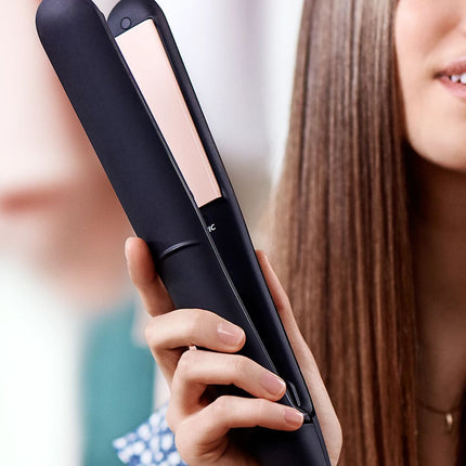 Philips StraightCare Essential Ισιωτική Μαλλιών με 6 Ρυθμίσεις Θερμοκρασίας, Μακριές Πλάκες, Εκπομπή Ιόντων & ThermoProtect BHS378/00