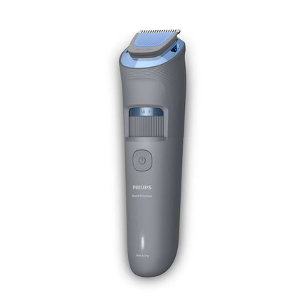Philips Beard Trimmer Series 3000 Επαναφορτιζόμενο Τρίμερ Γενιών Wet & Dry με 20 Ρυθμίσεις Μήκους, Στρογγυλεμένες Λεπίδες, Αδιάβροχο και Αυτονομία έως 60 Λεπτά BT3615/15 Γκρι