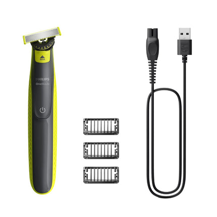 Philips OneBlade 360 Trimmer Προσώπου Επαναφορτιζόμενο με Λεπίδα 360, Χτενάκια 1/3/5mm & Αυτονομία έως 45 Λεπτά QP2724/23