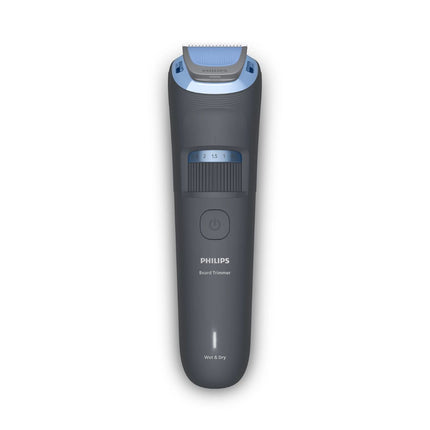 Philips Beard Trimmer Series 3000 Επαναφορτιζόμενο Τρίμερ Γενιών Wet & Dry με 20 Ρυθμίσεις Μήκους, Στρογγυλεμένες Λεπίδες, Αδιάβροχο και Αυτονομία έως 60 Λεπτά BT3617/15 Γκρι Σκούρο